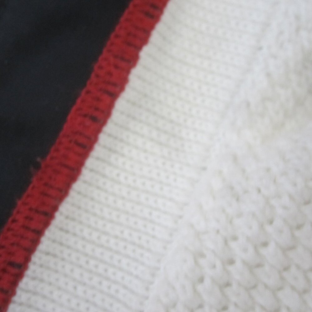 Holebrook Sweden Men XL Red White Blue Organic Cotton Zip Sweater Nantucket RISK - Picture 8 of 12